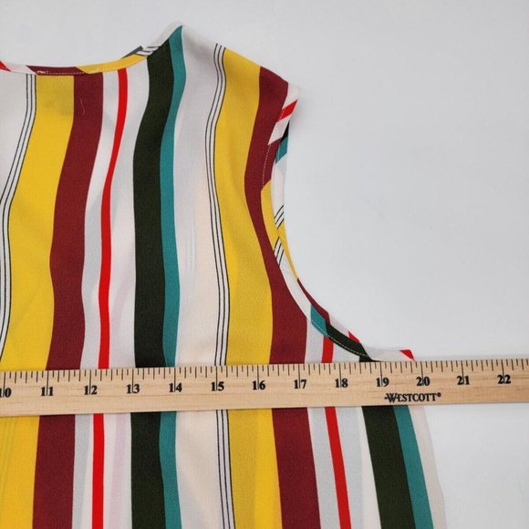 Madison Multicolor Striped Top Blouse Women's Large NEW w/ Tags - Picture 5 of 7